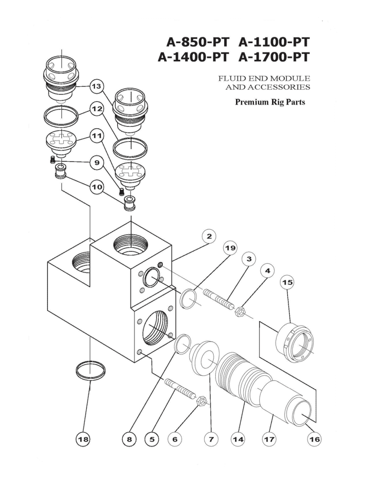 Буровой насос Oilwell A-850-PT,A-1100-PT,A-1400-PT,A-1700-PT